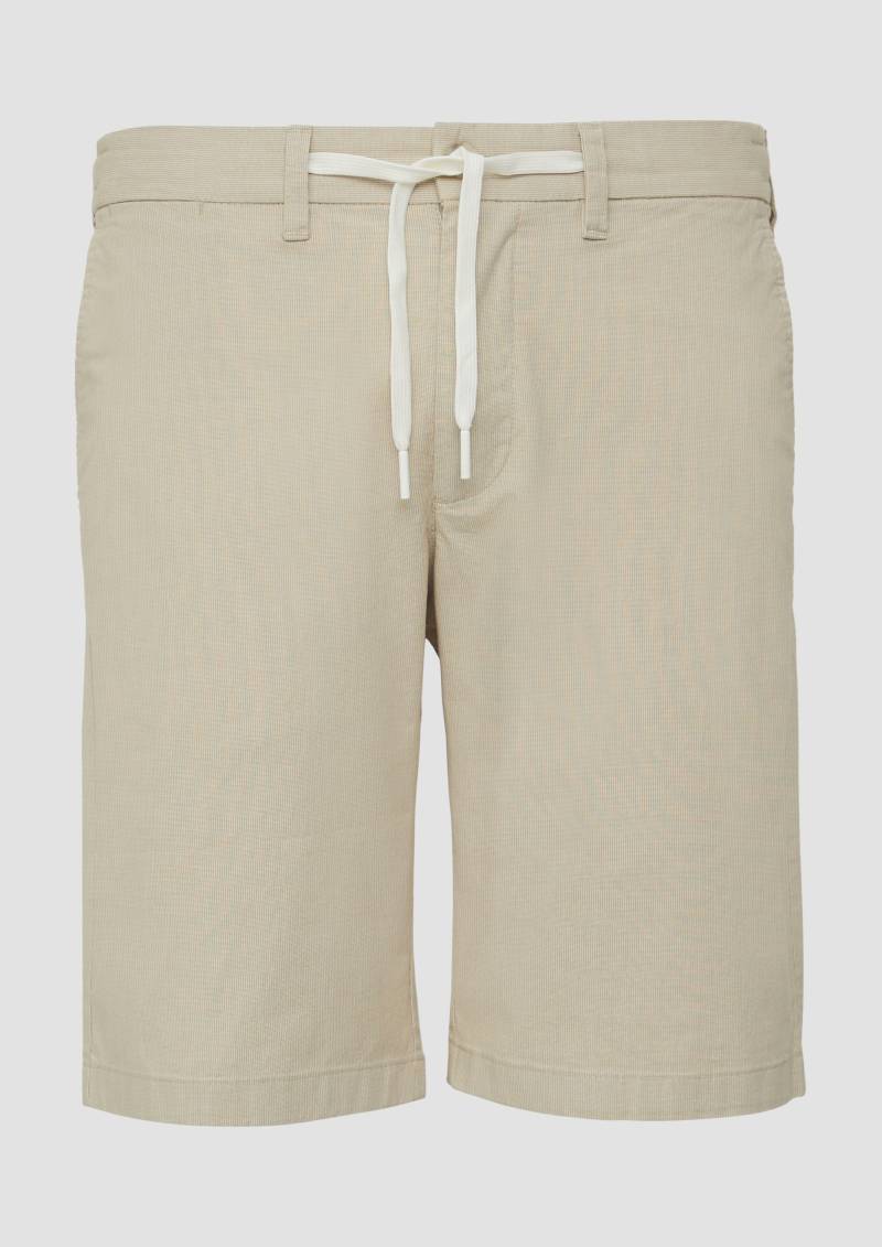 s.Oliver - Chino-Shorts aus Baumwollstretch in melierter Optik, Herren, Beige von s.Oliver