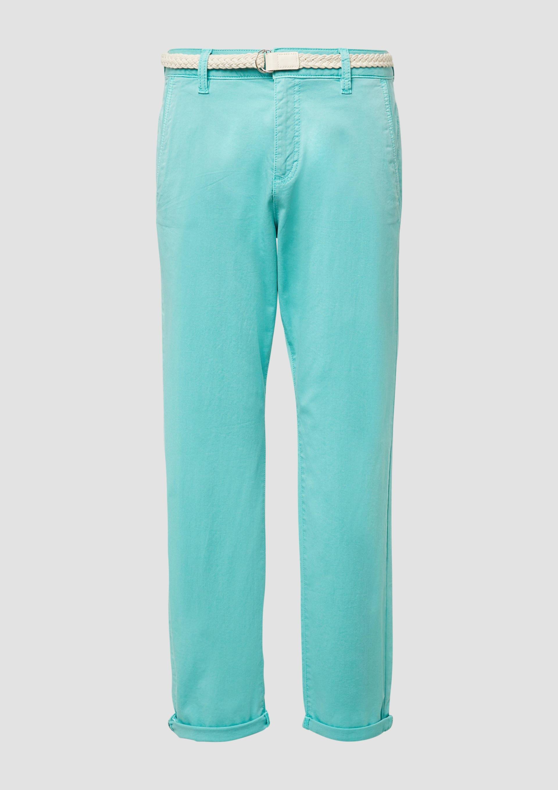 s.Oliver - Chino mit geflochtenem Gürtel und Garment Dye, Damen, türkis s.Oliver - Chino mit geflochtenem Gürtel und Garment Dye, Damen, türkis von s.Oliver