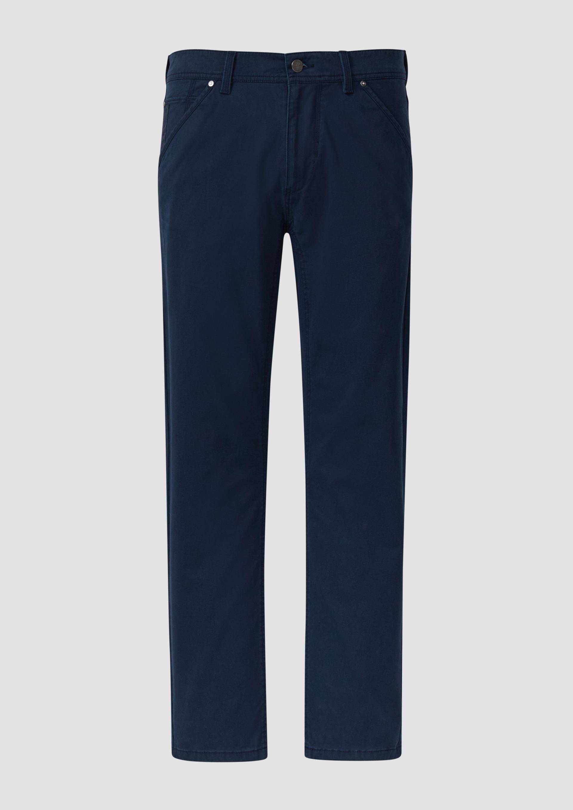 s.Oliver - Chinohose aus Baumwollmix mit Ziernaht, Herren, blau von s.Oliver