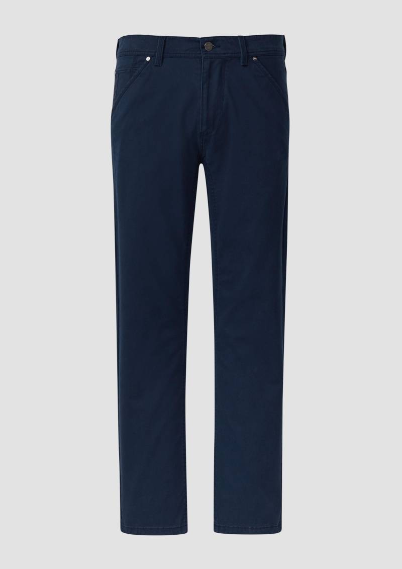 s.Oliver - Chinohose aus Baumwollmix mit Ziernaht, Herren, blau von s.Oliver