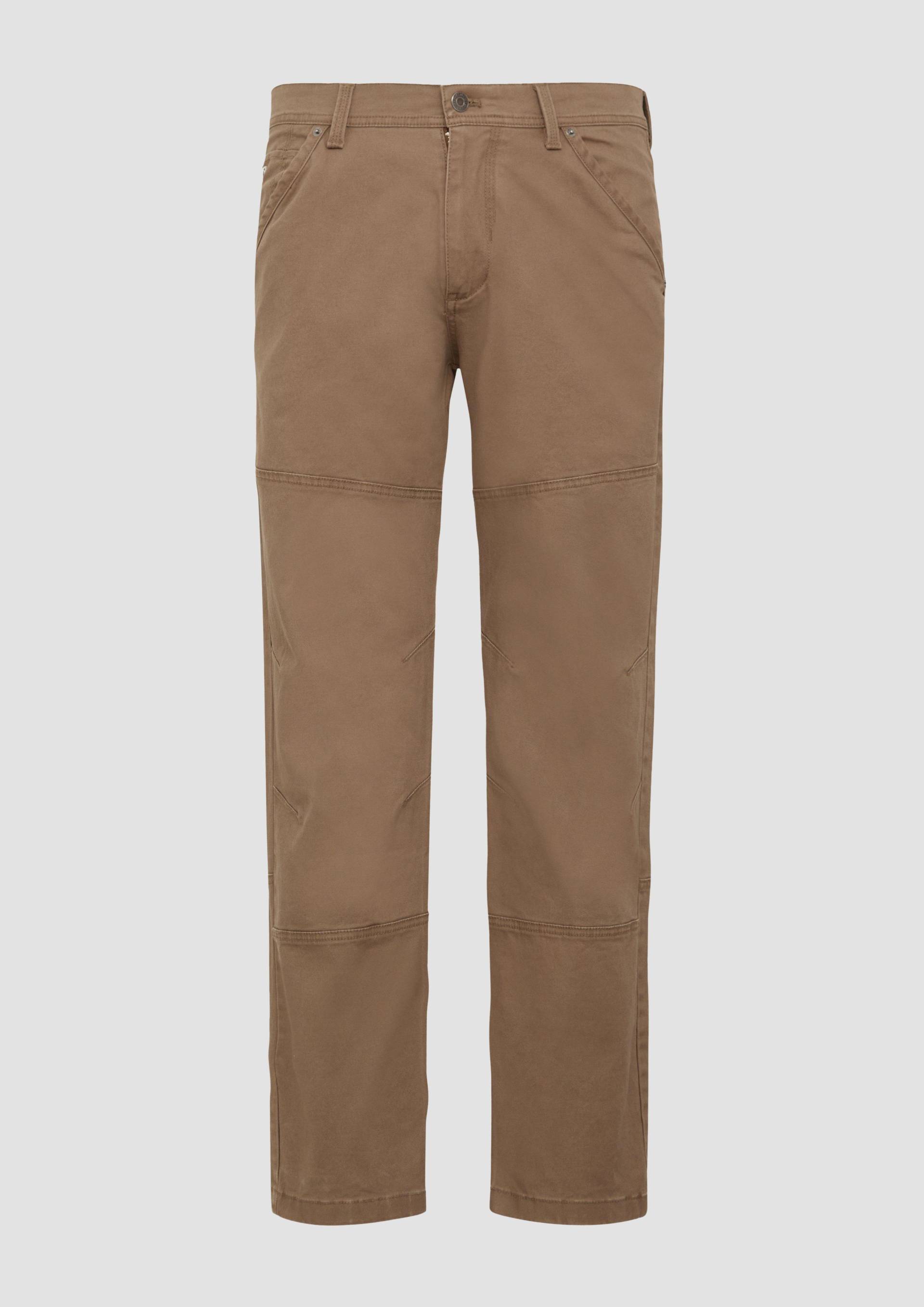 s.Oliver - Chinohose aus Canvas mit Naht-Details, Herren, braun von s.Oliver