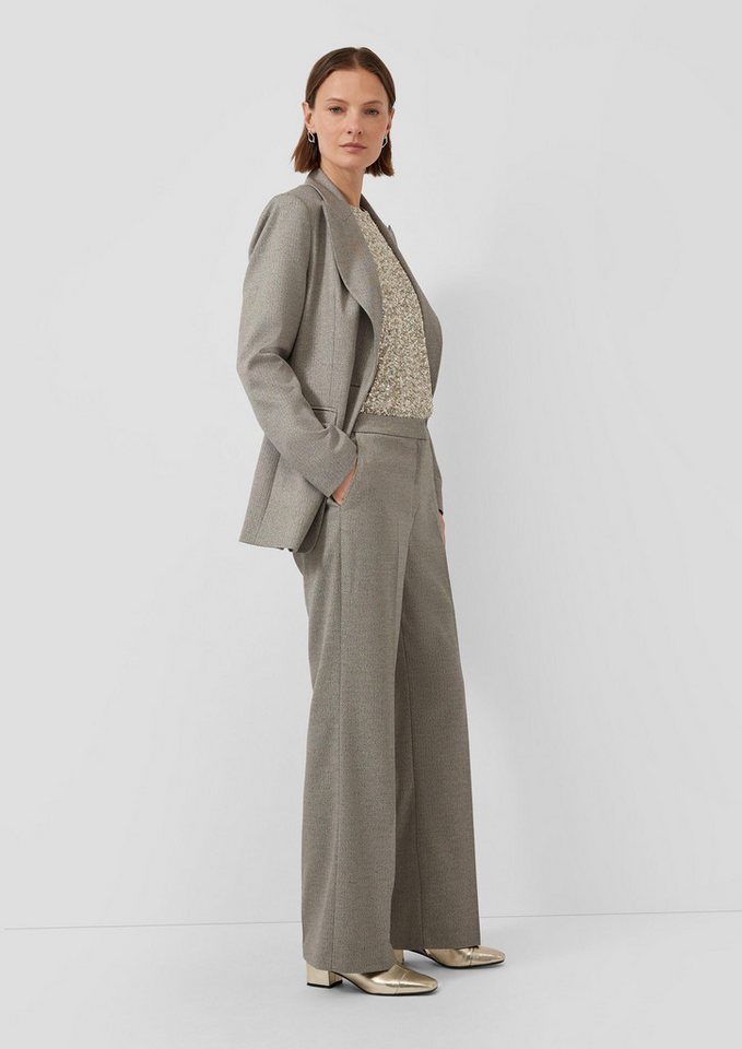 s.Oliver Chinos Hose Elegante Stoffhose mit weitem Bein und Glitzergarn von s.Oliver