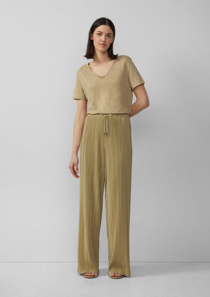 s.Oliver Chinos Hose Plissierte Wide-Leg-Hose im Relaxed Fit von s.Oliver