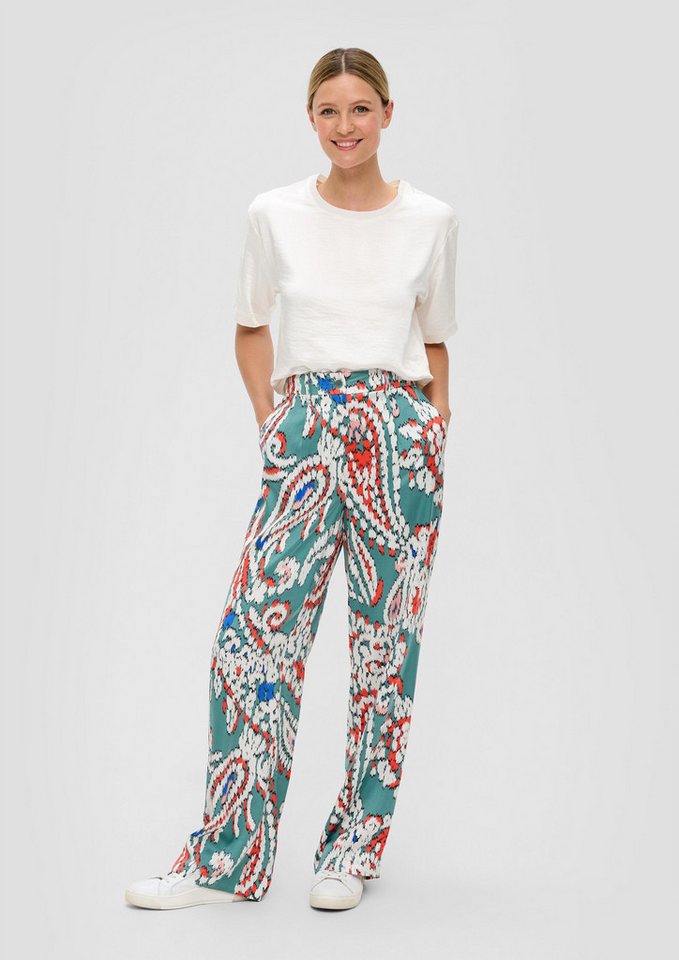 s.Oliver Chinos Hose Regular: Wide-Leg-Hose aus Satin (1-tlg) von s.Oliver
