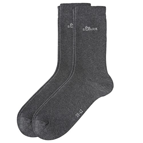 s.Oliver Classic Damen Socken 8er Pack, Größe:39-42;Farbe:anthracite (08) von s.Oliver