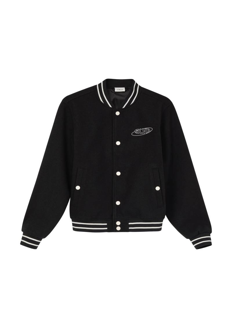 s.Oliver - College-Jacke mit Kontrastdetails, Jungen, schwarz von s.Oliver