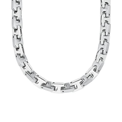 s.Oliver Collier Edelstahl Herren Halsschmuck, 48+2,5 cm, Silber, Kommt in Schmuck Geschenk Box, 2026148 von s.Oliver