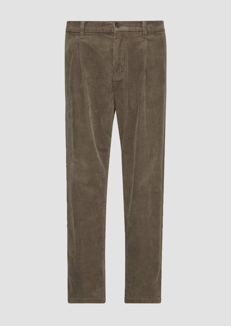 s.Oliver - Cord-Chino aus Baumwollstretch mit Bundfalten, Herren, Grün von s.Oliver
