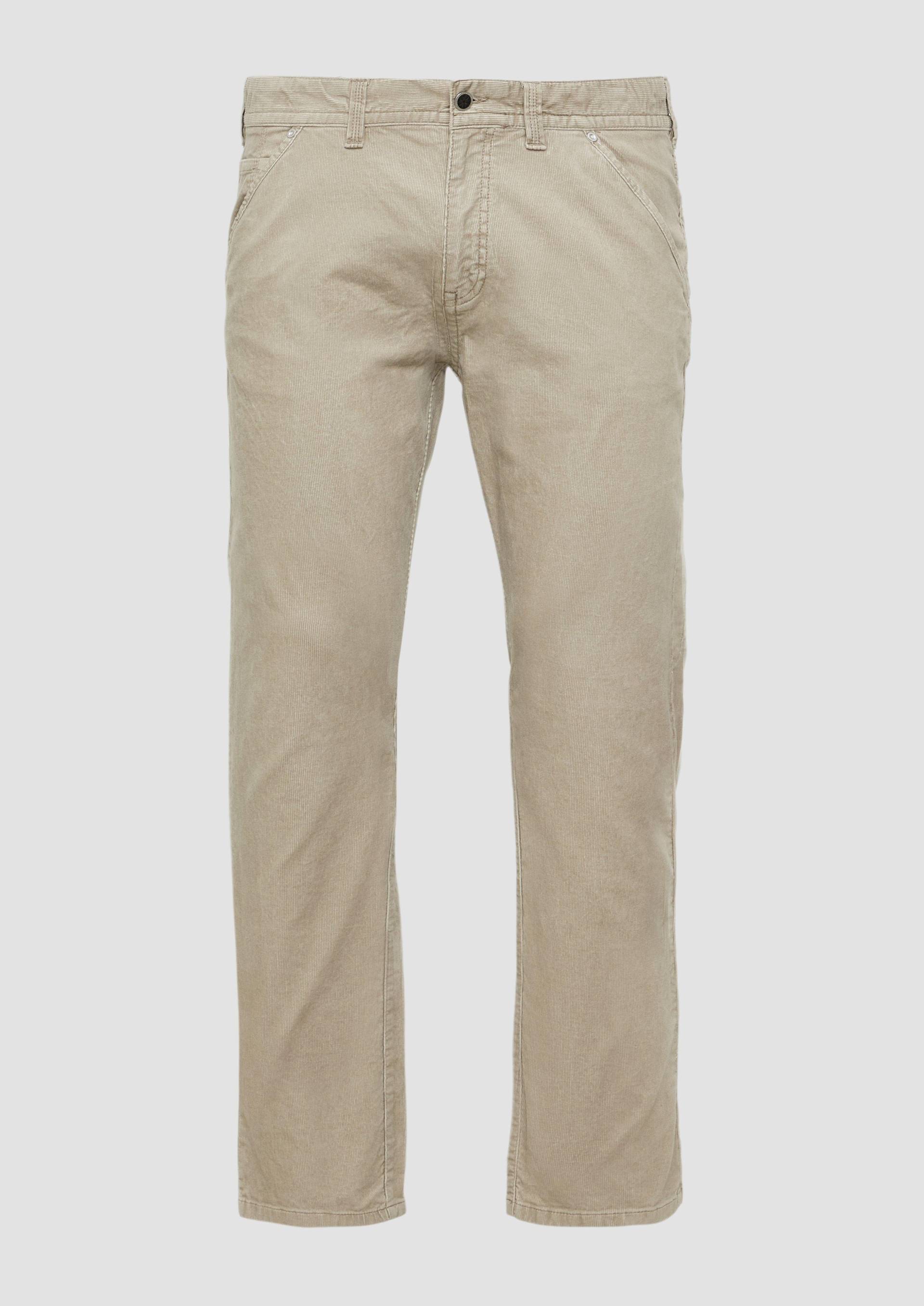 s.Oliver - Cordhose Casby / Relaxed Fit / Mid Rise / Straight Fit, Herren, Beige von s.Oliver