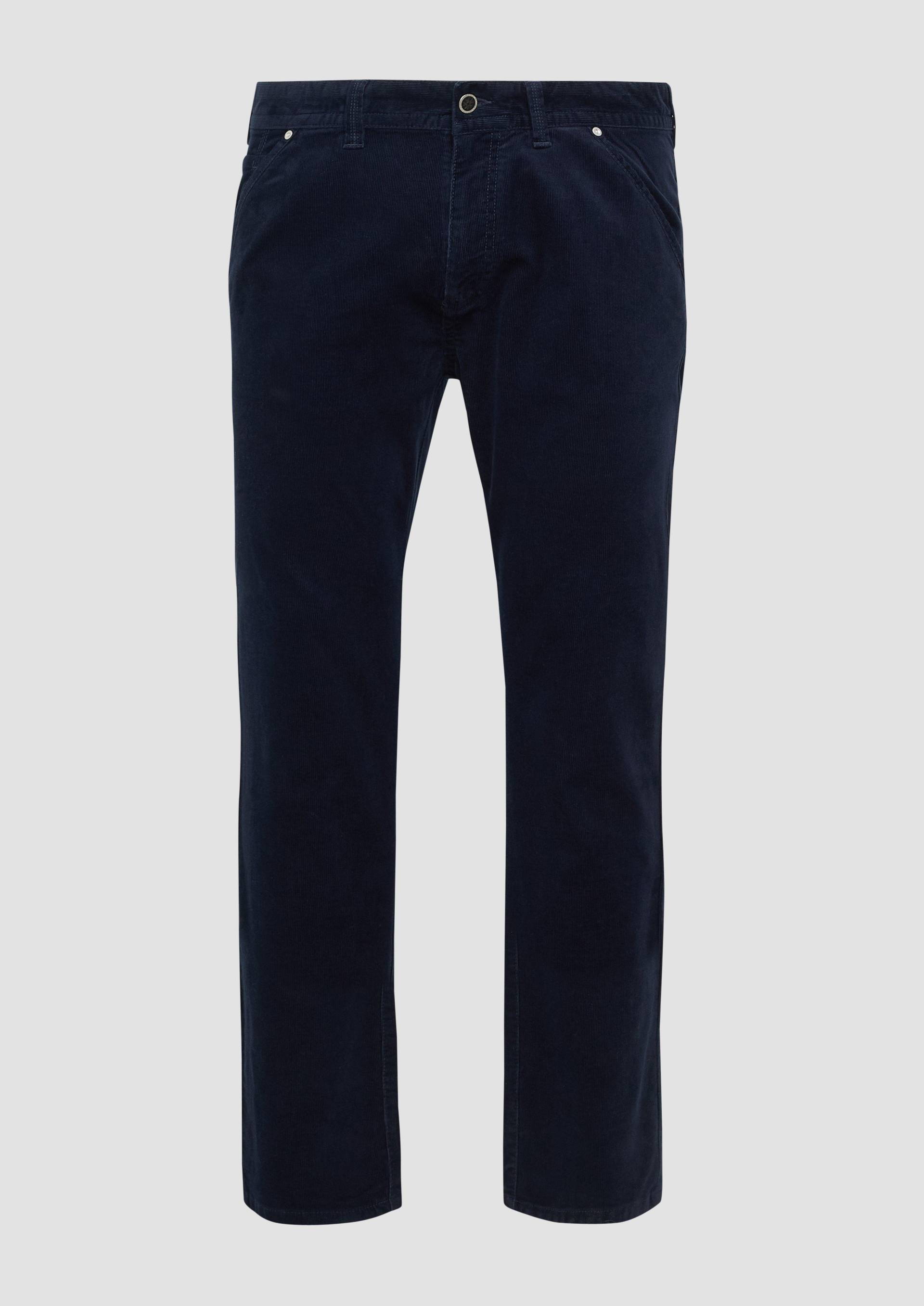 s.Oliver - Cordhose Casby / Relaxed Fit / Mid Rise / Straight Fit, Herren, blau von s.Oliver