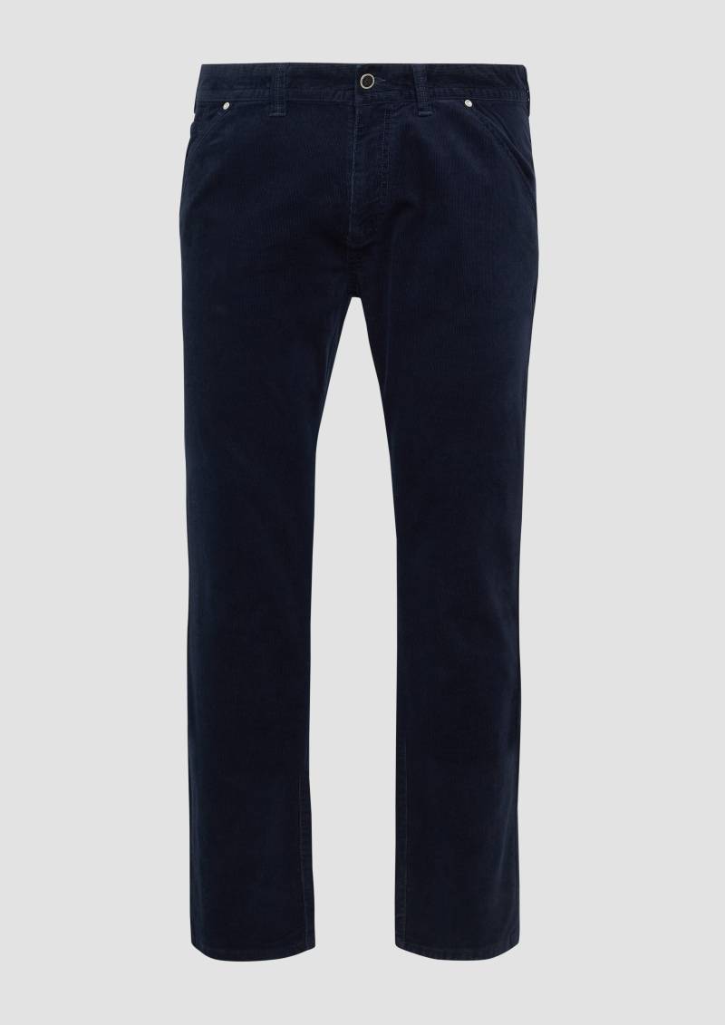 s.Oliver - Cordhose Casby / Relaxed Fit / Mid Rise / Straight Fit, Herren, blau von s.Oliver