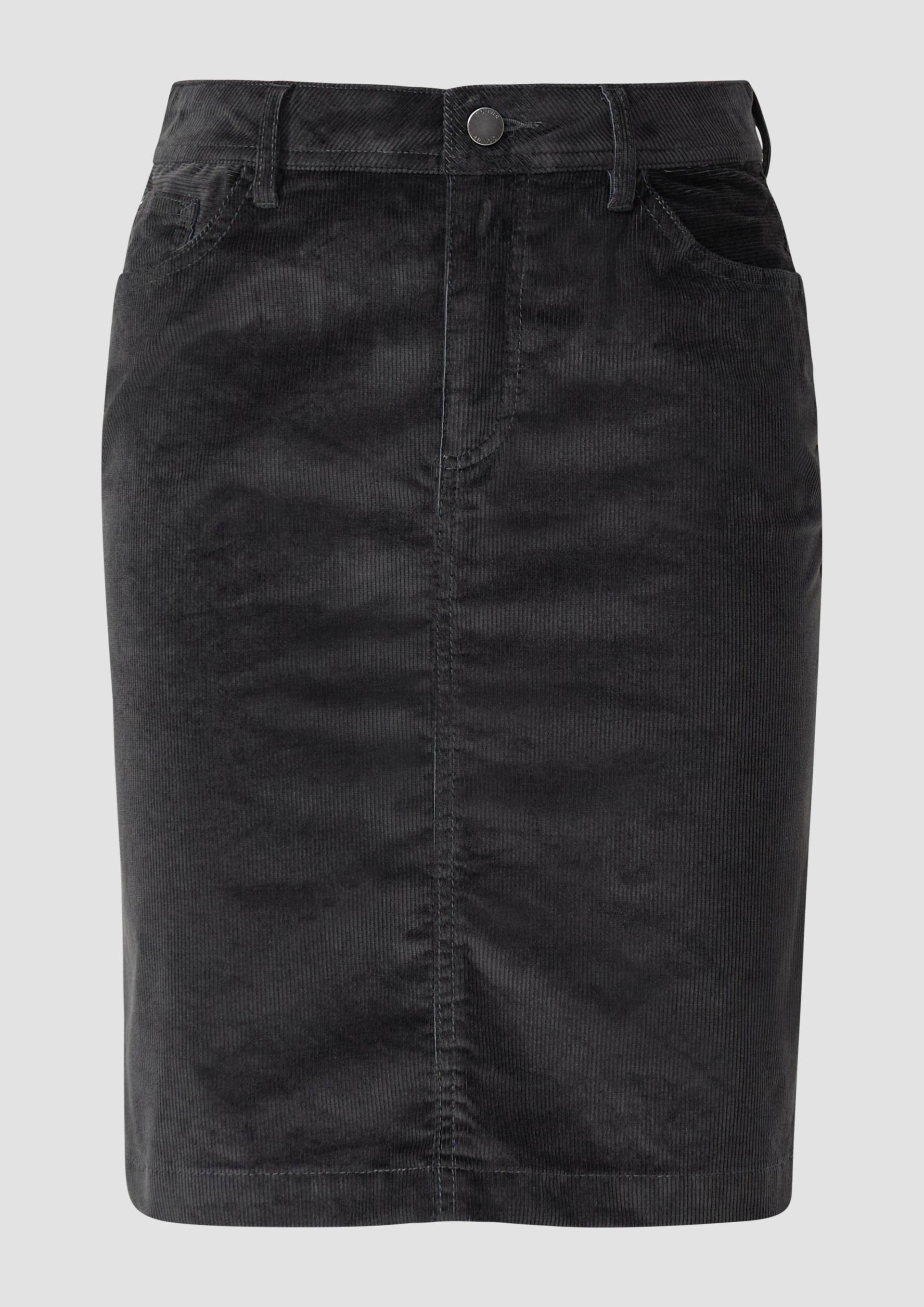 s.Oliver - Cordrock in 5-Pocket-Form, Damen, grau von s.Oliver