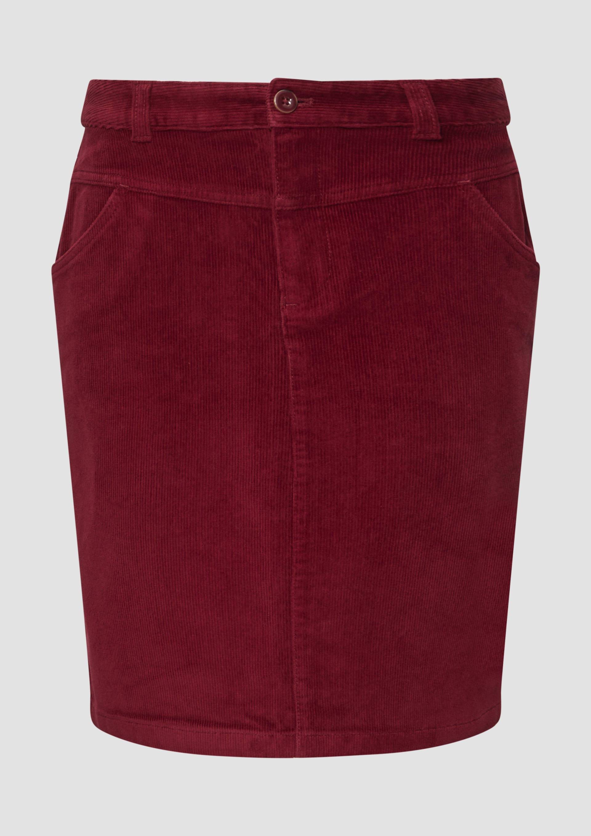 s.Oliver - Cordrock mit Sattelbund, Damen, rot von s.Oliver