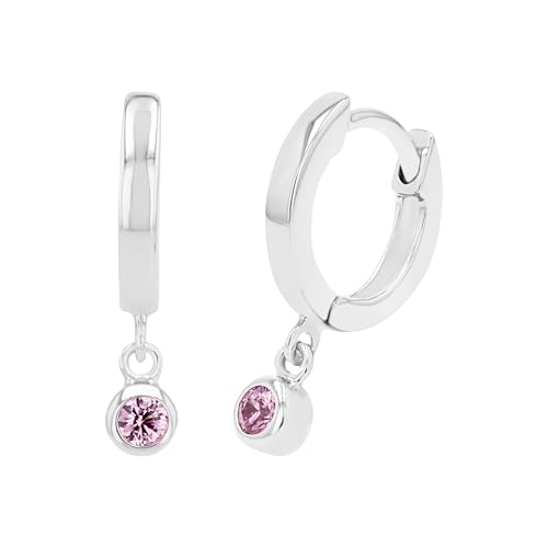 s.Oliver Creolen 925 Sterling Silber Mädchen Kinder Ohrschmuck, mit Zirkonia synth., 1,7 cm, Rosa, Kommt in Schmuck Geschenk Box, 2027457 von s.Oliver