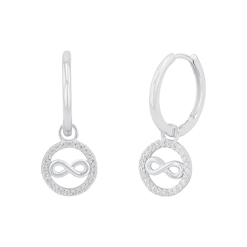 s.Oliver Creolen 925 Sterling Silber Damen Ohrschmuck, mit Zirkonia synth., 2,5 cm, Silber, Infinity, Kommt in Schmuck Geschenk Box, 2032568 von s.Oliver