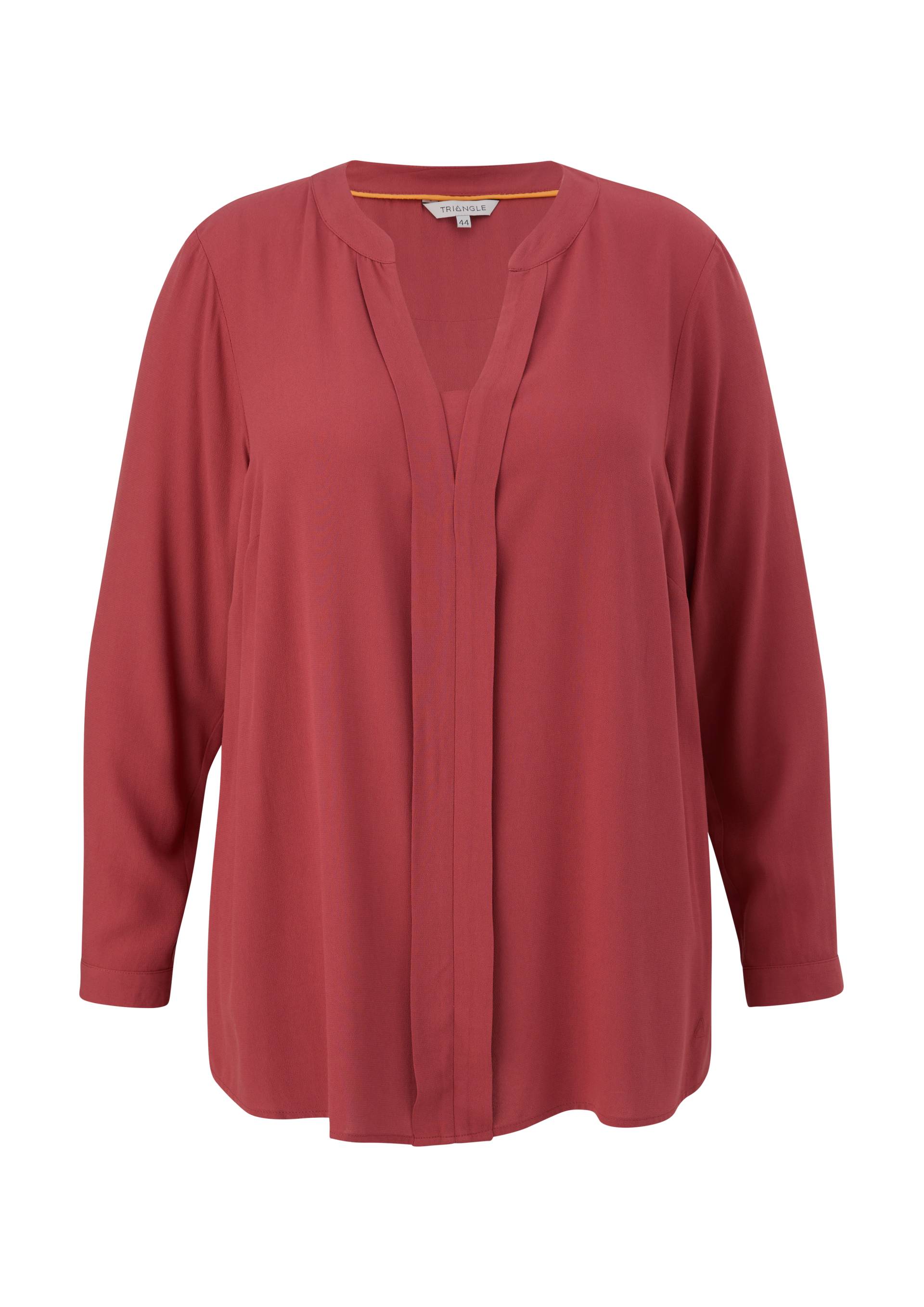 s.Oliver - Crêpe-Bluse mit Passe, Damen, rot von s.Oliver