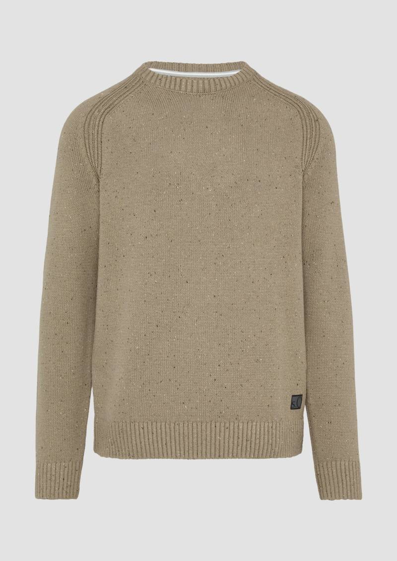 s.Oliver - Crew-Neck-Pullover mit Farbeffekt, Herren, braun von s.Oliver