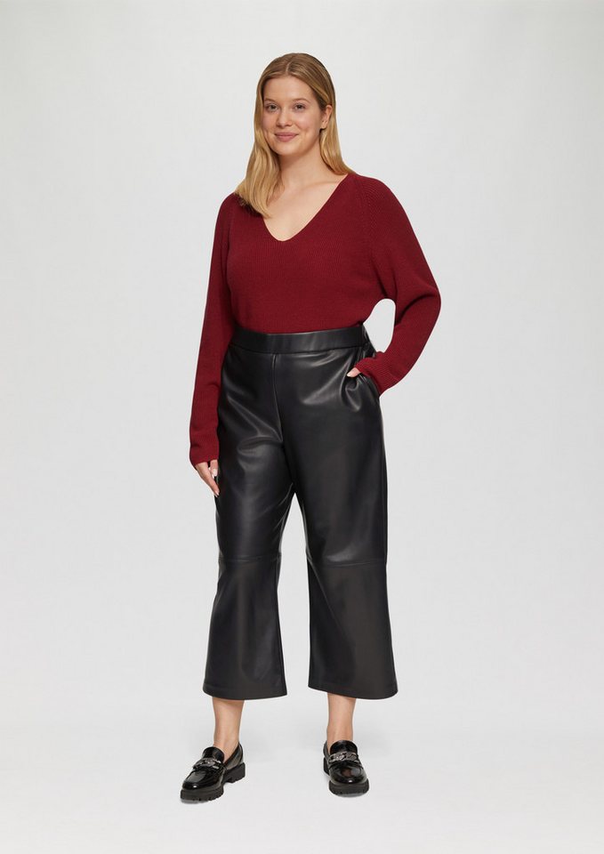 s.Oliver Culotte Hose Culotte aus Lederimitat mit Nahtdetails von s.Oliver