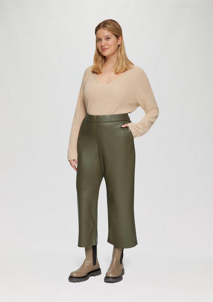 s.Oliver Culotte Hose Culotte aus Lederimitat mit Nahtdetails von s.Oliver