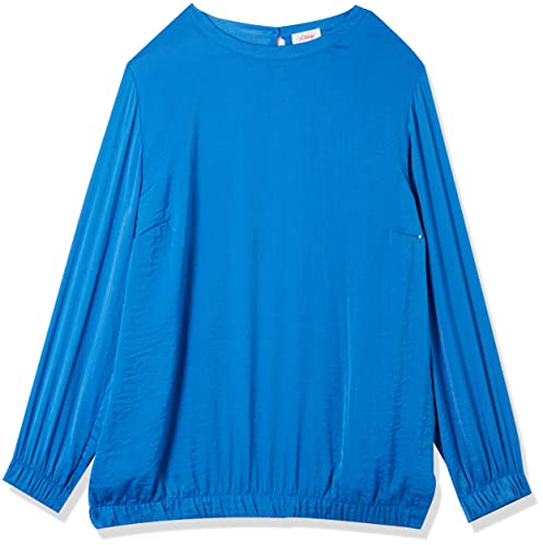 s.Oliver Damen 10.2.11.10.100.2129595 Bluse Langarm, Blau, 34 von s.Oliver