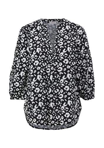 s.Oliver Viskosebluse mit Tunika-Ausschnitt schwarz 36 von s.Oliver