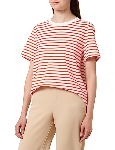 s.Oliver Damen T-Shirt Kurzarm, Rot|weiß 59h1, 32 von s.Oliver