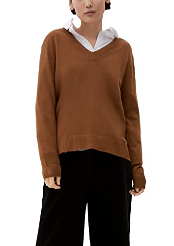 s.Oliver Damen 10.2.11.17.170.2118888 Pullover mit V-Neck, Braun, 36 von s.Oliver