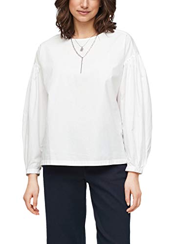 s.Oliver Damen 120.10.103.10.100.2100882 Bluse, White, L von s.Oliver