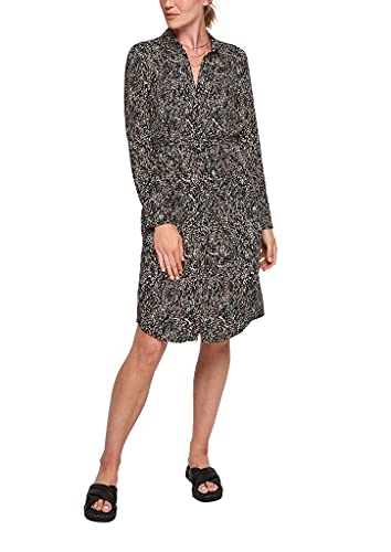 s.Oliver Damen 120.10.107.20.200.2102469 Kleid, Black Minimal AOP, 42 von s.Oliver