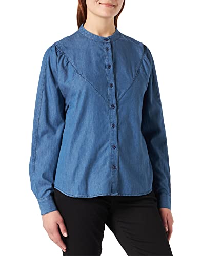 s.Oliver Damen 120.10.202.10.100.2110315 Blouse, Blue Denim Non STR, 44 EU von s.Oliver