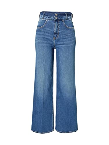 s.Oliver Damen 120.10.202.26.180.2109782 Hose lang Suri Wide Leg, Faded Blue Denim S, 34W 34L EU von s.Oliver