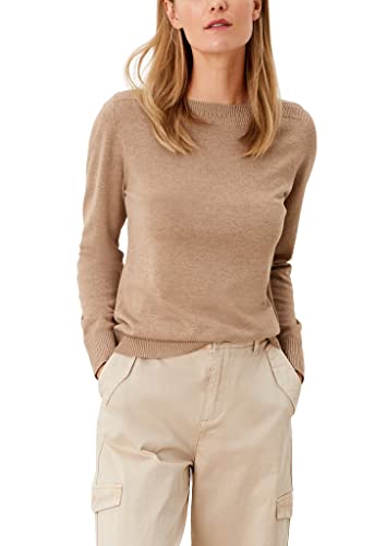 s.Oliver Damen 120.11.899.17.170.2112210 Sweater, Sand Melange, 40 von s.Oliver