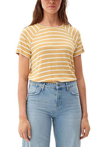 s.Oliver Damen 2121626 T-Shirt, Yellow Stripes #Fad6a5, 36 von s.Oliver