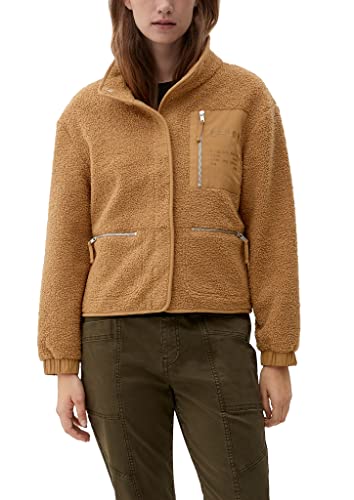 s.Oliver Damen 2122604 Sweatshirt Jacke, Sandstein, 40 EU von s.Oliver