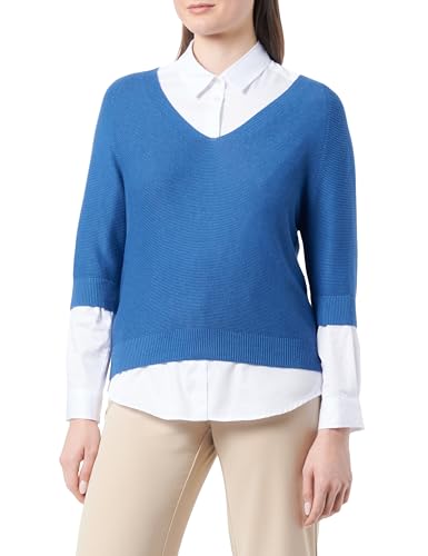 s.Oliver Damen 2134377 Strickpullover, blau 5722, UK 12 von s.Oliver