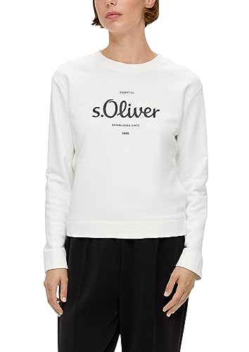 s.Oliver Damen 2136095 Sweatshirt, Weiß, 46 von s.Oliver