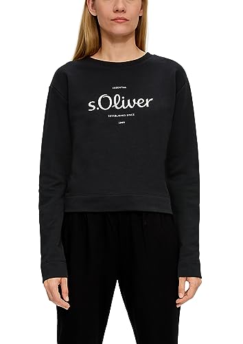 s.Oliver Damen 2136095 Sweatshirt, schwarz 99D0, 40 von s.Oliver