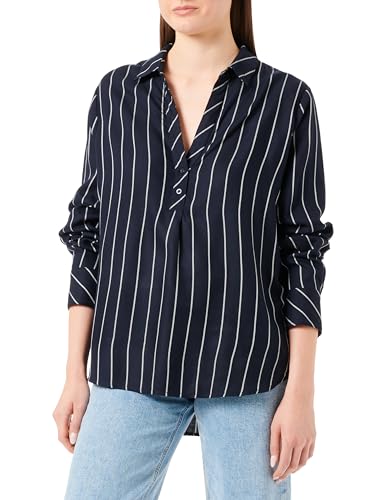 s.Oliver Damen 2136303 Bluse langarm, Blau, 48 von s.Oliver