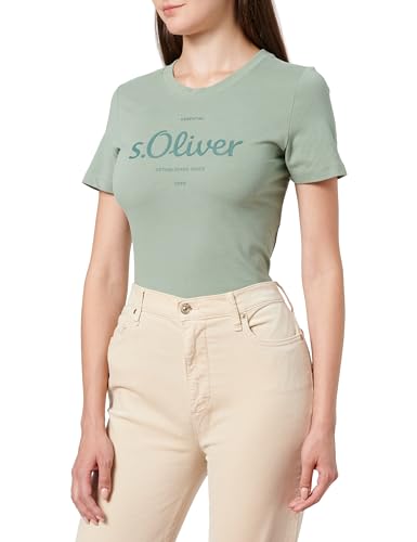 s.Oliver Damen 2136485 T-Shirt mit Logo Print, 72D0 grün, 36 s.Oliver Damen 2136485 T-Shirt mit Logo Print, 72D0 grün, 36 von s.Oliver