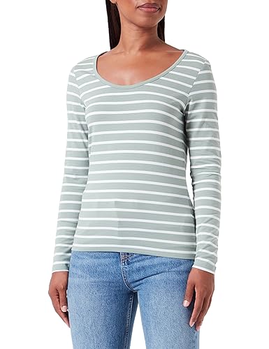 s.Oliver Damen 2138264 T-Shirt langarm, Grün N/A, 44 von s.Oliver