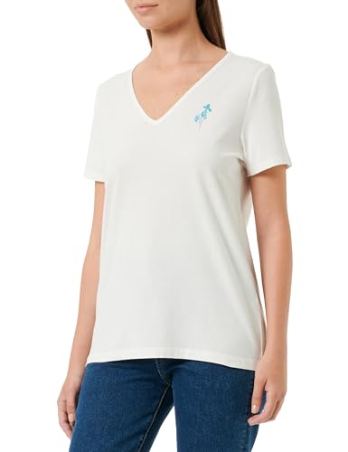 s.Oliver Damen 2139404 T-Shirt kurzarm, Weiß, 36 von s.Oliver