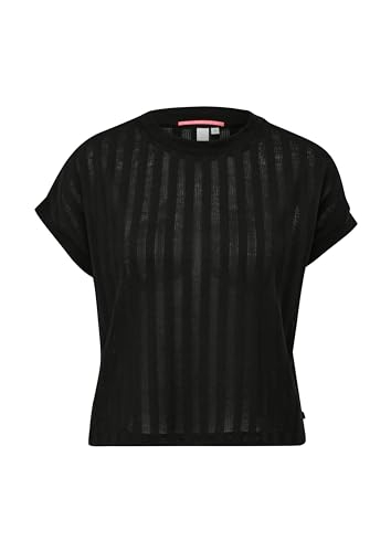 s.Oliver Damen 2144118 T-Shirt mit Musterstruktur, schwarz, XS s.Oliver Damen 2144118 T-Shirt mit Musterstruktur, schwarz, XS von s.Oliver