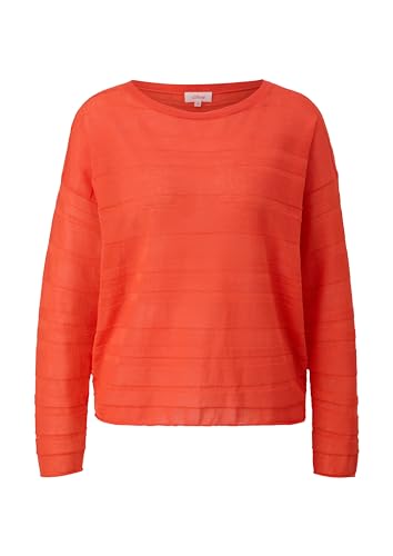 s.Oliver Damen 2144367 Pullover mit Musterstruktur, Orange 2590,38 von s.Oliver