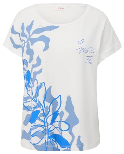 s.Oliver Damen 2144442 T-Shirt mit Frontprint, 02D0, 38 von s.Oliver