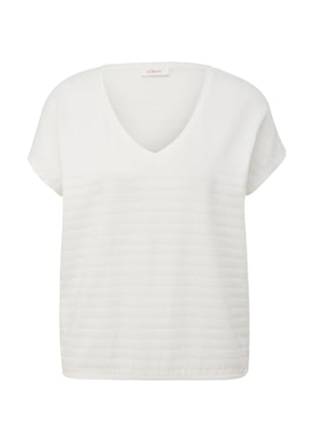 s.Oliver Damen 2148487 T-Shirt mit Musterstruktur, Creme, 34 s.Oliver Damen 2148487 T-Shirt mit Musterstruktur, Creme, 34 von s.Oliver