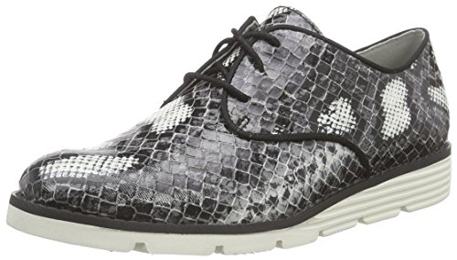 s.Oliver Damen 23639 Derby, Schwarz (BLK/WHT Snake 057), 42 von s.Oliver