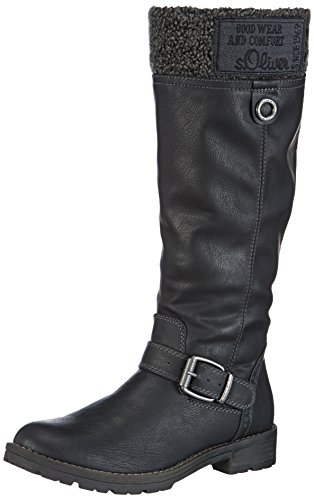 s.Oliver Damen 26601 Biker Boots, Schwarz (Black 1), 42 EU von s.Oliver