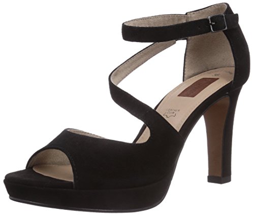 s.Oliver 28323, Damen Knöchelriemchen Sandalen, Schwarz (Black 001), 41 EU (7.5 Damen UK) von s.Oliver