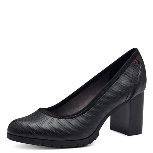 s.Oliver Damen Pumps mit Blockabsatz mit Strukturmuster, Schwarz (Black), 38 von s.Oliver