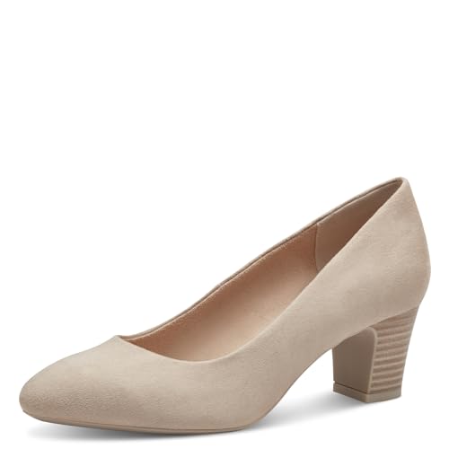 s.Oliver Damen Pumps mit Blockabsatz Vegan, Beige (Nude), 37 von s.Oliver